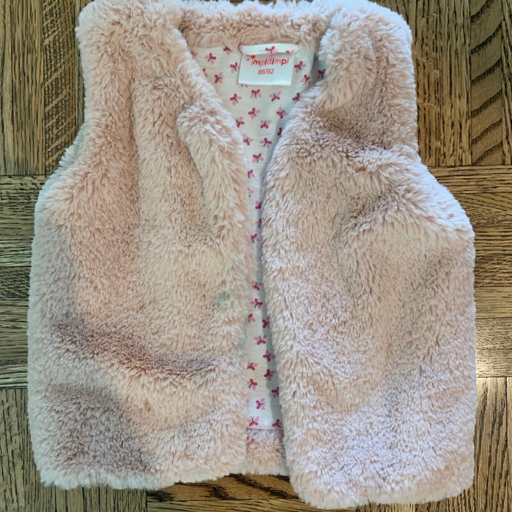 Kids Faux-Fur Vest (Pink)